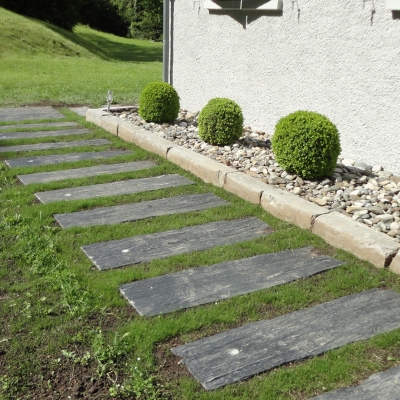 Pas japonais quartzite noir